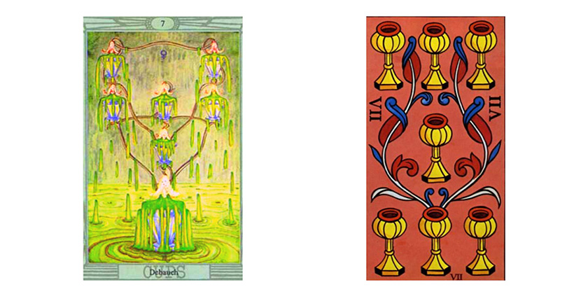 cartas de tarot - tarot de crowley e tarot de Marselha